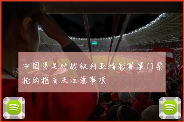 中国男足对战叙利亚精彩赛事门票抢购指南及注意事项